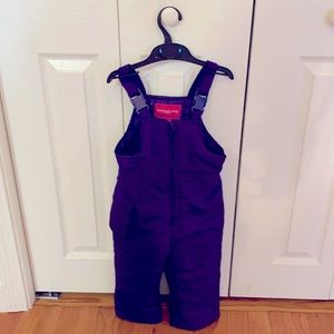 Purple London Fog Toddler Snow Bib Pants 2T